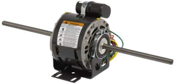 US Motors - 1/4 hp, OPAO Enclosure, Auto Thermal Protection, 1,625 RPM, 115 Volt, 60 Hz, Single Phase Permanent Split Capacitor (PSC) Motor - Size 48YZ Frame, Stud Mount, 2 Speed, Sleeve Bearings, 3.6 Full Load Amps, A Class Insulation, CCW Lead End - Exact Industrial Supply