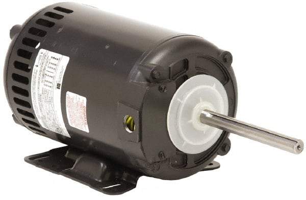 US Motors - 1 hp, OPAO Enclosure, Auto Thermal Protection, 1,140 RPM, 208-230/460 Volt, 60 Hz, Three Phase Standard Efficient Motor - Size 56HZ Frame, Rigid Mount, 1 Speed, Ball Bearings, 7.2/3.6 Full Load Amps, B Class Insulation, Reversible - Exact Industrial Supply