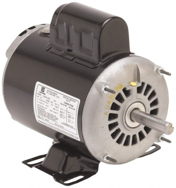 US Motors - 1 hp, ODP Enclosure, No Thermal Protection, 3,450 RPM, 115/208-230 Volt, 60 Hz, Single Phase Permanent Split Capacitor (PSC) Motor - Exact Industrial Supply