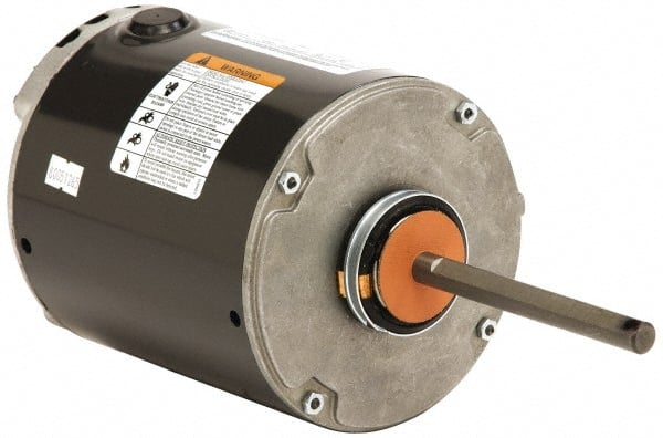 US Motors - 1/3 hp, TEAO Enclosure, Auto Thermal Protection, 1,075 RPM, 208-230/460 Volt, 60 Hz, Single Phase Permanent Split Capacitor (PSC) Motor - Exact Industrial Supply