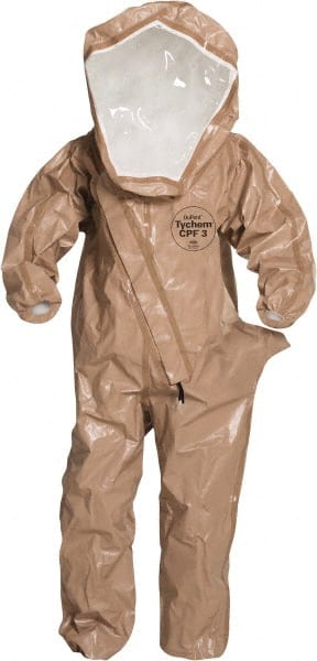 Dupont - Size XL Tan Chemical Encapsulated Suit - Exact Industrial Supply