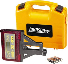 Johnson Level & Tool - Laser Level 4 AA Batteries, Laser Detector - Use With Red Beam Rotary Laser - Exact Industrial Supply