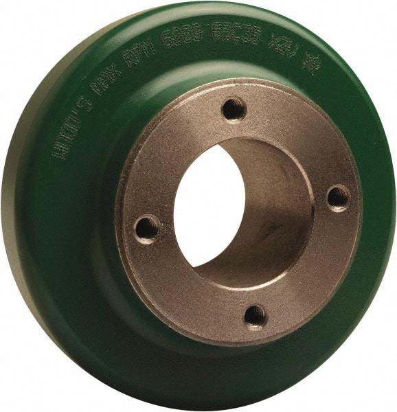 TB Wood's - 6.35" Hub, 9 Flexible Coupling Flange - 6.35" OD, 2-3/8" OAL, Cast Iron, Order 2 Hubs, 2 Flanges & 1 Sleeve for Complete Coupling - Exact Industrial Supply