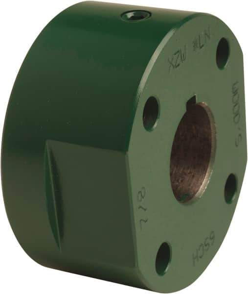 TB Wood's - 2-3/8" Bore, 5/8" x 5/16" Keyway Width x Depth, 4-3/8" Hub, 10 Flexible Coupling Hub - 4-3/8" OD, 2-11/32" OAL, Cast Iron, Order 2 Hubs, 2 Flanges & 1 Sleeve for Complete Coupling - Exact Industrial Supply