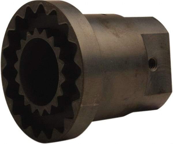 TB Wood's - 1" Bore, 1/4" x 1/8" Keyway Width x Depth, 2.46" Hub, 4 Flexible Coupling Hub & Flange - 2.46" OD, 2-1/2" OAL, Sintered Steel, Order 2 Hubs, 2 Flanges & 1 Sleeve for Complete Coupling - Exact Industrial Supply