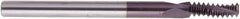 Regal Cutting Tools - 7/8-9 UN, 0.62" Cutting Diam, 4 Flute, Solid Carbide Helical Flute Thread Mill - Internal/External Thread, 1-3/8" LOC, 4" OAL, 5/8" Shank Diam - Exact Industrial Supply