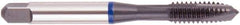 Regal Cutting Tools - M18x1.50 Metric, 3 Flute, Oxide Finish, Vanadium High Speed Steel Spiral Point Tap - Plug Chamfer, Right Hand Thread, 4-1/32" OAL, 1.083" Thread Length, 0.542" Shank Diam, Series Triple Crown - Exact Industrial Supply