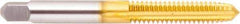 Regal Cutting Tools - 11/16-11 UNC 4 Flute TiN Finish High Speed Steel Straight Flute Standard Hand Tap - Taper, Right Hand Thread, 4-1/32" OAL, 1-13/16" Thread Length, H3 Limit, Oversize - Exact Industrial Supply