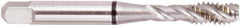 Regal Cutting Tools - #12-28 UNF 3 Flute 2B Bottoming Spiral Flute Tap - High Speed Steel, Bright Finish, Right Hand Flute, Right Hand Thread, H3, Series Triple Crown - Exact Industrial Supply