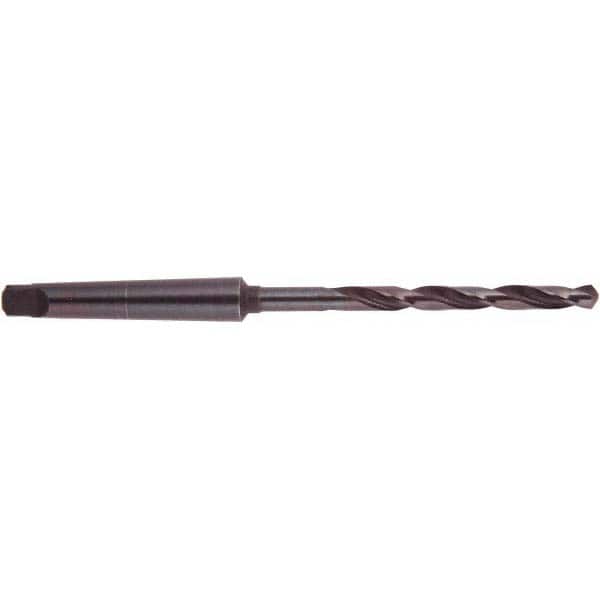 Taper Shank Drill Bit: 1.3125″ Dia, 4MT, 118 °, High Speed Steel Oxide Finish, 14.25″ OAL, Spiral Flute