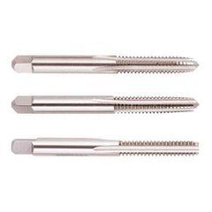 Regal Cutting Tools - M14x2.00 Metric, 4 Flute, Bottoming, Plug & Taper, Uncoated, Uncoated Finish, High Speed Steel Tap Set - 3-19/32" OAL, 1-21/32" Thread Length, 6H Class of Fit - Exact Industrial Supply