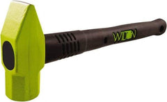 Wilton - 3 Lb Head Drop Forged Steel Ball Pein Hammer - Steel Handle with Grip, 16" OAL, Steel Rods Throughout for Added Strength - Exact Industrial Supply