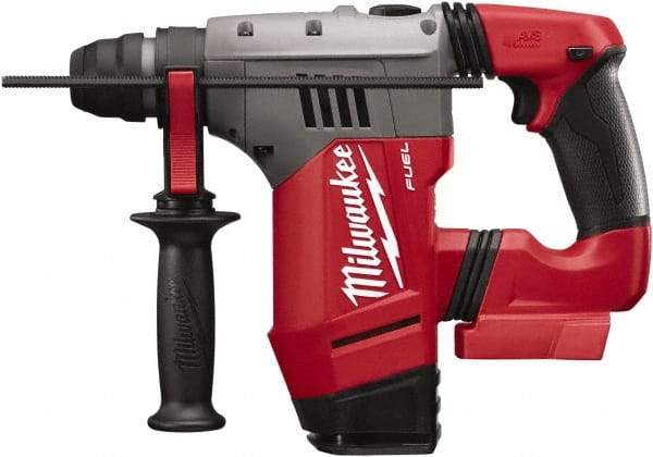 Milwaukee Tool - 18 Volt 1-1/8" SDS Plus Chuck Cordless Rotary Hammer - 0 to 5,000 BPM, 0 to 1,300 RPM, Reversible - Exact Industrial Supply