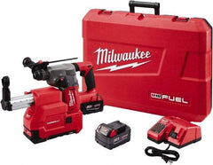 Milwaukee Tool - 18 Volt 1-1/8" SDS Plus Chuck Cordless Rotary Hammer - 0 to 5,000 BPM, 0 to 1,300 RPM, Reversible - Exact Industrial Supply