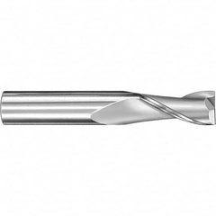 SGS - 1/4", 3/4" LOC, 1/4" Shank Diam, 2-1/2" OAL, 2 Flute, Solid Carbide Square End Mill - Exact Industrial Supply