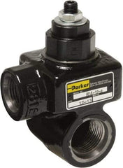 Parker - 25 GPM 3/4 Inlet Cast Iron Hydraulic Control Valve - 1-1/16 - 12 Thread, 5,000 psi, 2.24" Wide x 4.26" Long - Exact Industrial Supply