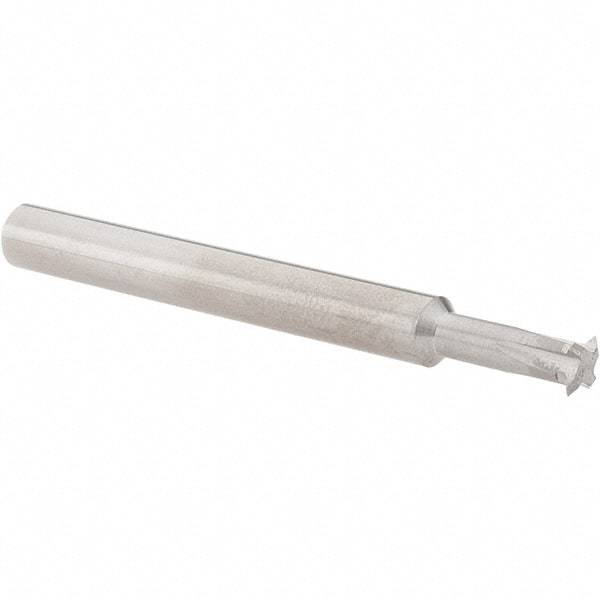 Value Collection - 0 TPI, Internal/External Single Profile Thread Mill - 1/4" Shank Diam, 4 Flute, 1/2" Neck Length, Bright Finish - Exact Industrial Supply