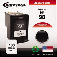innovera - Black Inkjet Printer Cartridge - Use with HP Deskjet 5940, D4145, D4155, D4160, Officejet 6310, Photosmart 2570, 2575, 8050, C4150, C4150, C4180, D5060, D5065, D5069, D5145, D5155, D5160 - Exact Industrial Supply