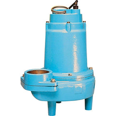 Sump Sewage & Effluent Pump: Manual, 1 hp, 6.3A, 200 to 208V 3″ Outlet, Cast Iron Housing