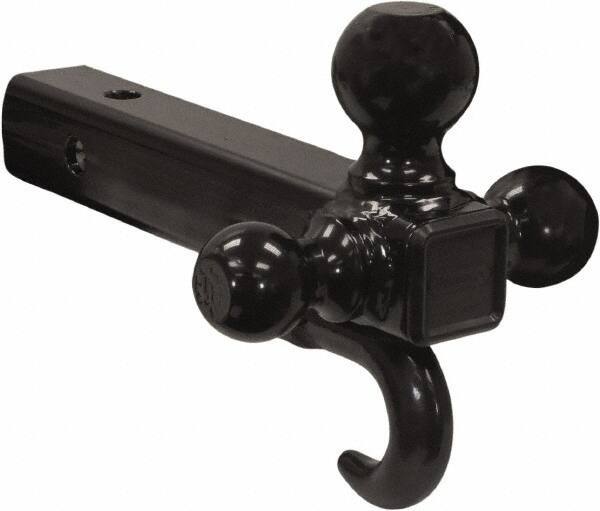 Buyers Products - 6,000, 7,500 & 10,000 Lb Capacity, 9-1/4" Long, 2" Shank, Triball Hitch Drawbar with Hook - Vehicle Class 3 & 4, 5/8" Ball Hole Diam, 1-7/8, 2 & 2-5/16" Ball Diam - Exact Industrial Supply