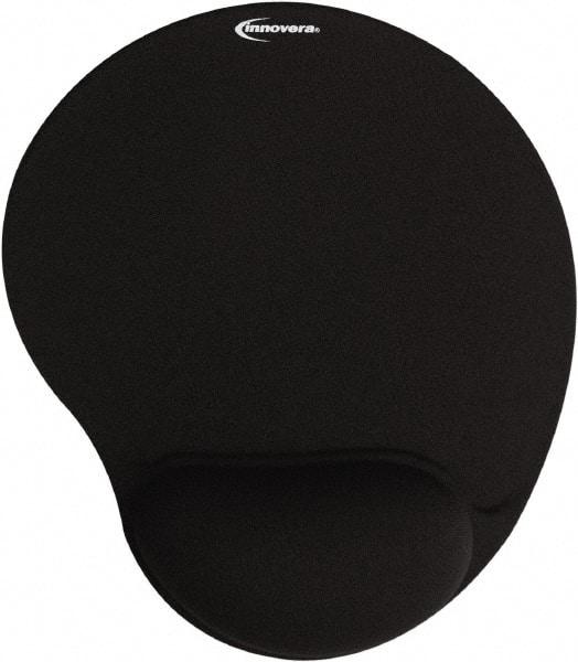 innovera - 8-7/8" x 10-3/8" x 1" Black Mouse Pad - Use with Mouse - Exact Industrial Supply