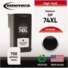 innovera - Black Inkjet Printer Cartridge - Use with HP Deskjet D4260, D4360, Officejet J5750, J5780, J6480, Photosmart C4240, C4250, C4280, C4350, C4380, C4385, C4480, C4580, C5240, C5250, C5280, C5580, D5345, D5360 - Exact Industrial Supply