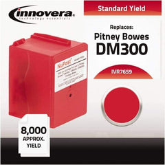 innovera - Red Ink Cartridge - Use with Pitney Bowes DM300C, DM400C, DM450C, DM475C - Exact Industrial Supply