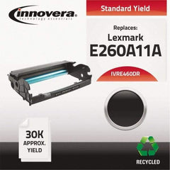 innovera - Black Drum - Use with Lexmark E260 D, 260 Dn, E260d, E260dn, E360 D, E360 Dn, E360d, E360dn, E460 D, E460 Dn, E460 Dw, E460d, E460dn, E460dw, E462 Dtn - Exact Industrial Supply