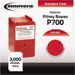 innovera - Red Ink Cartridge - Use with Pitney Bowes DM100i, DM200L, P700 Postage Meter - Exact Industrial Supply