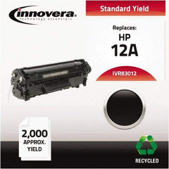innovera - Black Toner Cartridge - Use with HP LaserJet 1010, 1012, 1015, 1018, 1020, 1022, 3015, 3020, 3030, 3050, 3052, 3055, M1319Fmfp - Exact Industrial Supply