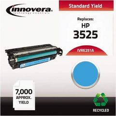 innovera - Cyan Toner Cartridge - Use with HP Color LaserJet CM3530 MFP, CM3530FS MFP, CP3525DN, CP3525N, CP3525X - Exact Industrial Supply