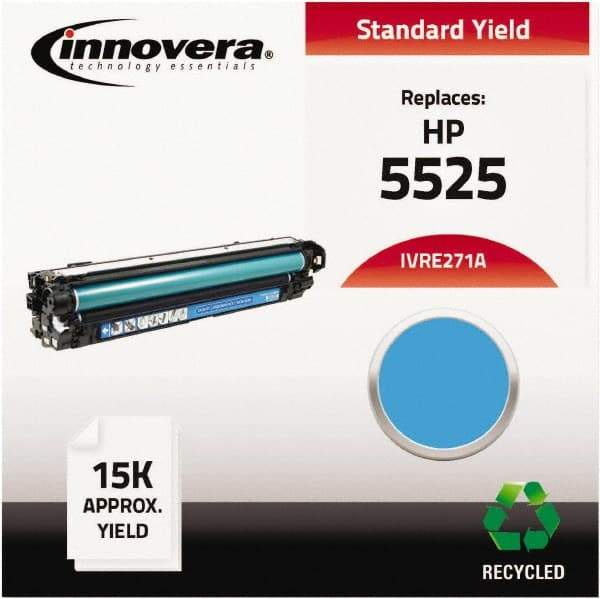 innovera - Cyan Toner Cartridge - Use with HP Color LaserJet Enterprise CP5520, CP5525n, CP5525dn, CP5525xh - Exact Industrial Supply