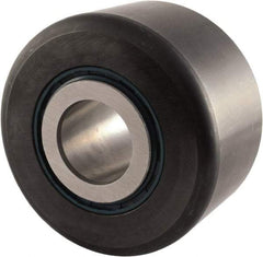 RBC Bearings - 1-1/4" Bore, 4" Roller Diam x 2-1/4" Roller Width, Carbon Steel Sealed Yoke Cam Follower - 45,600 Lb Dynamic Load Capacity, 2-5/16" Overall Width - Exact Industrial Supply