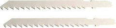 Disston - 3-1/2" Long, 6 Teeth per Inch, Carbon Steel Jig Saw Blade - Toothed Edge, 0.067" Thick, U-Shank, Raker Tooth Set - Exact Industrial Supply