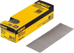 DeWALT - 18 Gauge 1-1/2" Long Finishing Nails for Power Nailers - Steel, Bright Finish, Smooth Shank, Straight Stick Collation, Brad Head, Chisel Point - Exact Industrial Supply