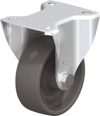 Blickle - 4" Diam x 1-1/2" Wide x 4-59/64" OAH Top Plate Mount Rigid Caster - Heat-Resistant Nylon, 550 Lb Capacity, Plain Bore Bearing, 3-15/16 x 3-3/8" Plate - Exact Industrial Supply