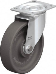 Blickle - 8" Diam x 2" Wide x 9-1/4" OAH Top Plate Mount Swivel Caster - Heat-Resistant Nylon, 770 Lb Capacity, Ball Bearing, 5-1/2 x 4-3/8" Plate - Exact Industrial Supply