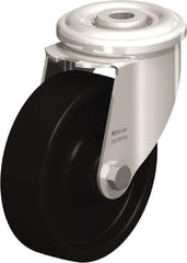 Blickle - 4" Diam x 1-3/16" Wide x 4-59/64" OAH Hollow Kingpin Mount Swivel Caster - Heat-Resistant Phenolic Resin, 275 Lb Capacity, Plain Bore Bearing, Hollow Kingpin Stem - Exact Industrial Supply