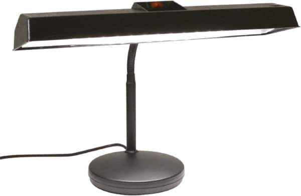 Electrix - 18 Watt, Gooseneck Machine Light - Weighted for Desk, LED Strip, Black - Exact Industrial Supply