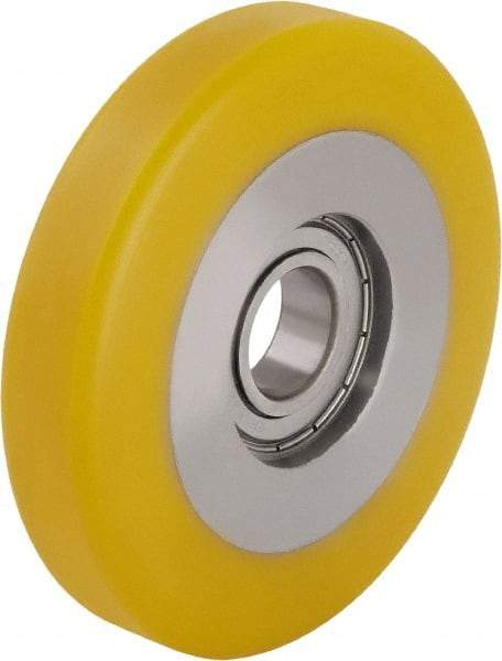 Blickle - 5 Inch Diameter x 63/64 Inch Wide, Polyurethane-Elastomer Blickle Extrathane Caster Wheel - 605 Lb. Capacity, 13/16 Inch Axle Diameter, Ball Bearing - Exact Industrial Supply