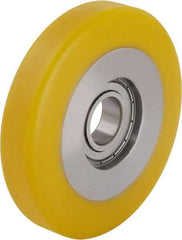 Blickle - 5 Inch Diameter x 63/64 Inch Wide, Polyurethane-Elastomer Blickle Extrathane Caster Wheel - 605 Lb. Capacity, 13/16 Inch Axle Diameter, Ball Bearing - Exact Industrial Supply