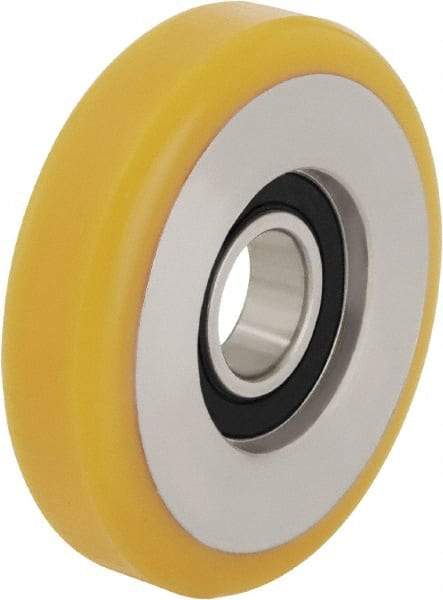 Blickle - 3 Inch Diameter x 63/64 Inch Wide, Polyurethane-Elastomer Blickle Extrathane Caster Wheel - 396 Lb. Capacity, 3/8 Inch Axle Diameter, Ball Bearing - Exact Industrial Supply