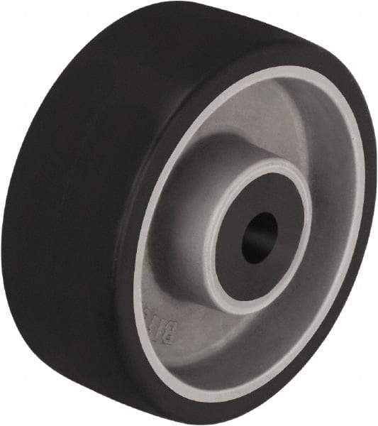 Blickle - 4 Inch Diameter x 1-37/64 Inch Wide, Polyurethane-Elastomer Blickle Softhane Caster Wheel - 220 Lb. Capacity, 1/2 Inch Axle Diameter, Plain Bore Bearing - Exact Industrial Supply