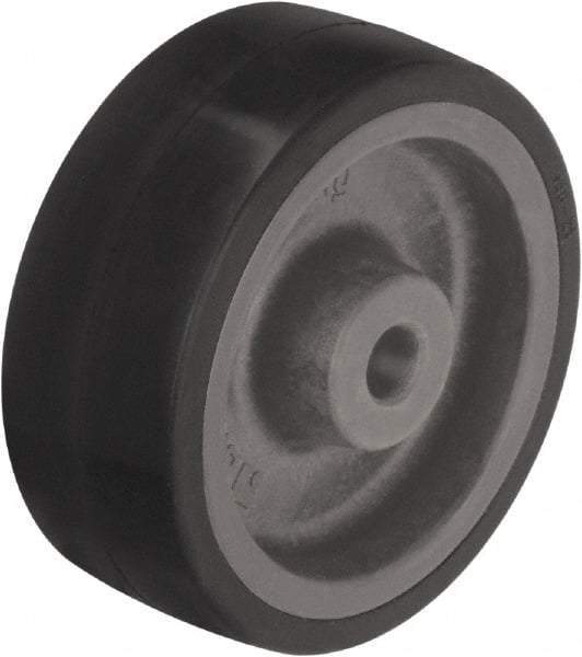 Blickle - 5 Inch Diameter x 1-37/64 Inch Wide, Heat-Resistant Silicone Rubber Caster Wheel - 264 Lb. Capacity, 1/2 Inch Axle Diameter, Plain Bore Bearing - Exact Industrial Supply
