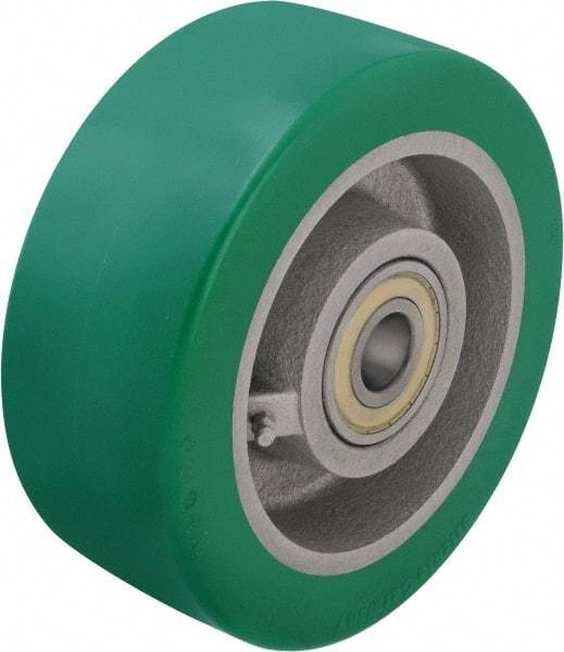 Blickle - 8 Inch Diameter x 3-9/64 Inch Wide, Polyurethane-Elastomer Blickle Softhane Caster Wheel - 2,640 Lb. Capacity, 1 Inch Axle Diameter, Ball Bearing - Exact Industrial Supply