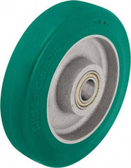 Blickle - 6 Inch Diameter x 1-31/32 Inch Wide, Polyurethane-Elastomer Blickle Softhane Caster Wheel - 1,210 Lb. Capacity, 25/32 Inch Axle Diameter, Ball Bearing - Exact Industrial Supply