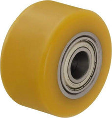 Blickle - 2 Inch Diameter x 1-29/64 Inch Wide, Polyurethane-Elastomer Blickle Extrathane Caster Wheel - 330 Lb. Capacity, 5/16 Inch Axle Diameter, Ball Bearing - Exact Industrial Supply