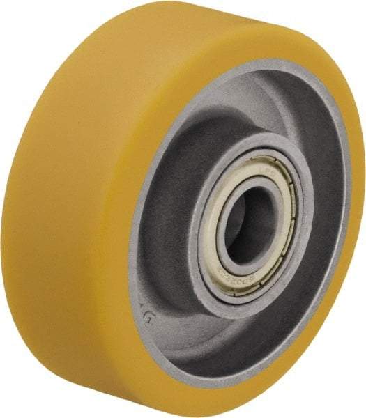 Blickle - 5 Inch Diameter x 1-37/64 Inch Wide, Polyurethane-Elastomer Blickle Extrathane Caster Wheel - 770 Lb. Capacity, 19/32 Inch Axle Diameter, Ball Bearing - Exact Industrial Supply