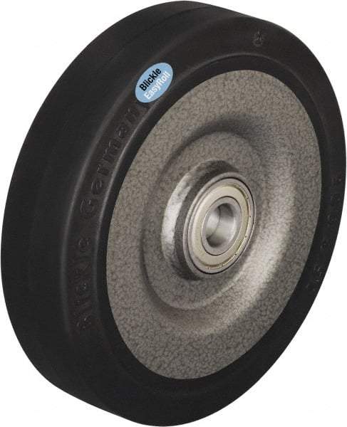 Blickle - 10 Inch Diameter x 2-23/64 Inch Wide, Solid Rubber Caster Wheel - 1,870 Lb. Capacity, 1 Inch Axle Diameter, Ball Bearing - Exact Industrial Supply