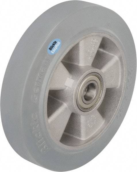 Blickle - 5-1/2 Inch Diameter x 1-37/64 Inch Wide, Solid Rubber Caster Wheel - 594 Lb. Capacity, 25/32 Inch Axle Diameter, Ball Bearing - Exact Industrial Supply